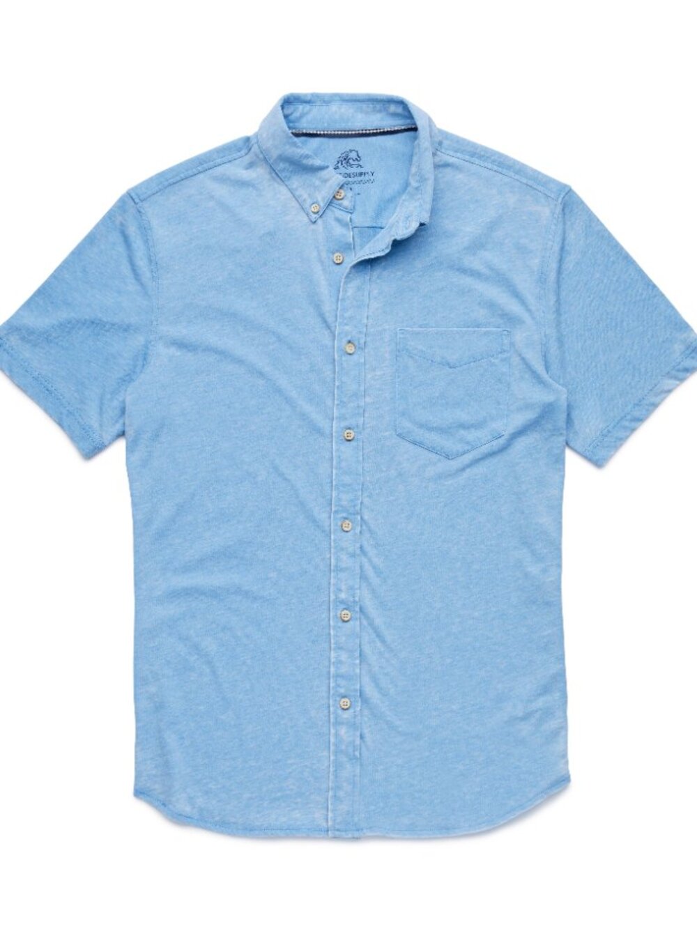 Surfside Supply Bright Blue Burnout Knit Short Sleeve Vintage Shirt/10495